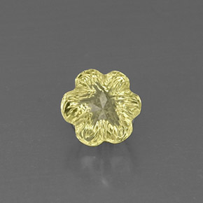 2,42 ctw natürlicher gelber Quarz, Blumenschliff, Transparent