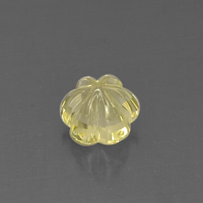 2,42 ctw natürlicher gelber Quarz, Blumenschliff, Transparent