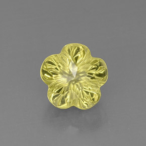7,35 ctw natürlicher gelber Quarz, Blumenschliff, Transparent