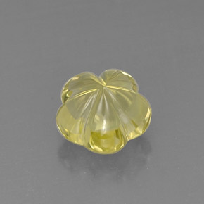 7,35 ctw natürlicher gelber Quarz, Blumenschliff, Transparent