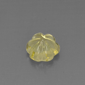 2,98 ctw natürlicher gelber Quarz, Blumenschliff, Transparent