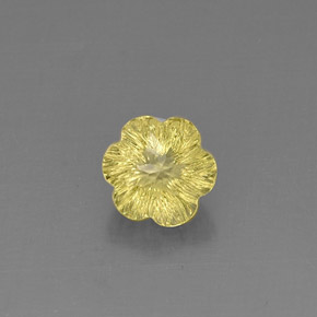 2,52 ctw natürlicher gelber Quarz, Blumenschliff, Transparent