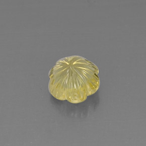 2,52 ctw natürlicher gelber Quarz, Blumenschliff, Transparent