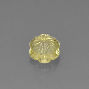 2,57 ctw natürlicher gelber Quarz, Blumenschliff, Transparent
