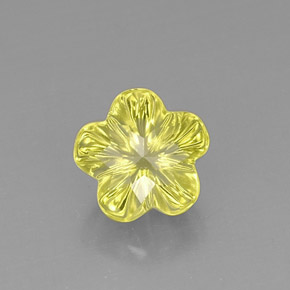 6,47 ctw natürlicher gelber Quarz, Blumenschliff, Transparent