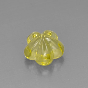 6,47 ctw natürlicher gelber Quarz, Blumenschliff, Transparent