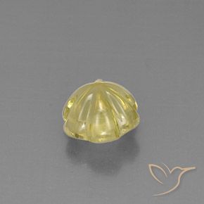 9,17 ctw natürlicher hellgelb Quarz, Blumen-Schliff, Transparent