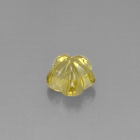 2,49 ctw natürlicher gelber Quarz, Blumenschliff, Transparent
