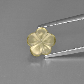 1,77 ctw natürlicher gelber Quarz, Blumenschliff, Transparent