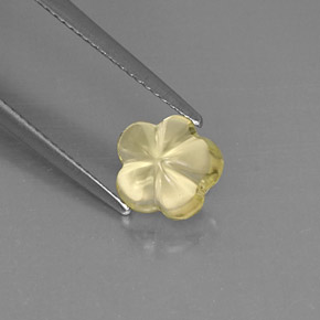 1,77 ctw natürlicher gelber Quarz, Blumenschliff, Transparent