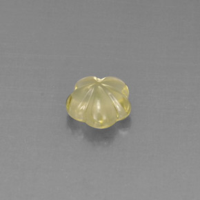 1,77 ctw natürlicher gelber Quarz, Blumenschliff, Transparent