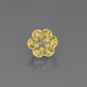 2,93 ctw natürlicher gelber Quarz, Blumenschliff, Transparent