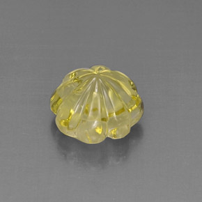 7,42 ctw natürlicher gelber Quarz, Blumenschliff, Transparent