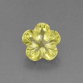 6,69 ctw natürlicher gelber Quarz, Blumenschliff, Transparent