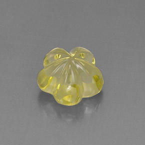 6,69 ctw natürlicher gelber Quarz, Blumenschliff, Transparent