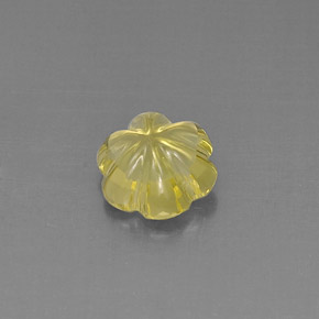 3,40 ctw natürlicher gelber Quarz, Blumenschliff, Transparent