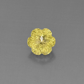 2,67 ctw natürlicher gelber Quarz, Blumenschliff, Transparent