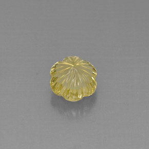 2,67 ctw natürlicher gelber Quarz, Blumenschliff, Transparent