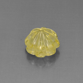 6,10 ctw natürlicher gelber Quarz, Blumenschliff, Transparent