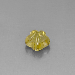 2,52 ctw natürlicher gelber Quarz, Blumenschliff, Transparent