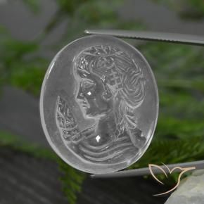 9,17 ctw natürlicher Klares Weiß Quarz, Fantasie, Transparent