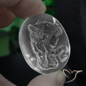 9,17 ctw natürlicher Klares Weiß Quarz, Oval, Transparent