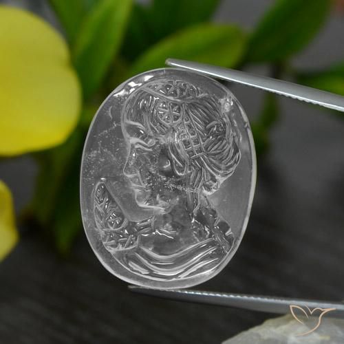 35.42ct Natürlicher Klares Weiß Quarz, Fantasie, Transparent