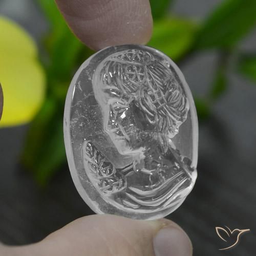 9,17 ctw natürlicher Klares Weiß Quarz, Fantasie, Transparent
