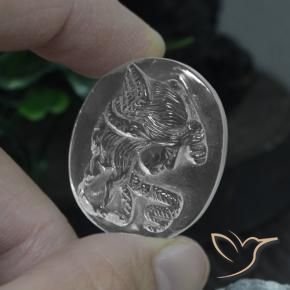 9,17 ctw natürlicher Klares Weiß Quarz, Oval, Transparent