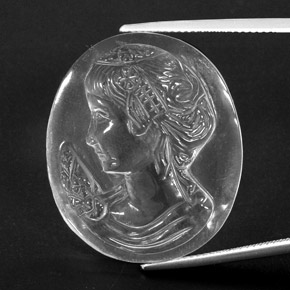 9,17 ctw natürlicher Weiß Quarz, Ausgefallene Form, Transparent