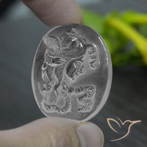 9,17 ctw natürlicher Klares Weiß Quarz, Oval, Transparent