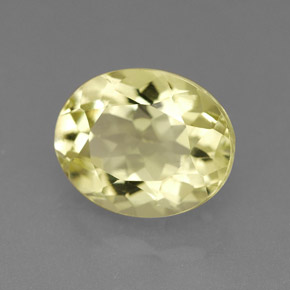 3,05 ctw natürlicher gelber Quarz, Oval Schliff, VVS
