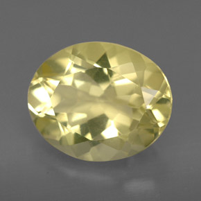 3,35 ctw natürlicher gelber Quarz, Oval Schliff, VVS-VS