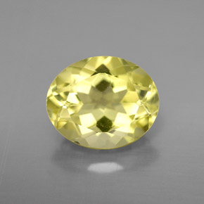 3,55 ctw natürlicher gelber Quarz, Oval Schliff, VVS