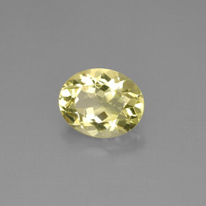 3,86 ctw natürlicher gelber Quarz, Oval Schliff, VVS