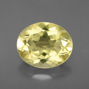 3,07 ctw natürlicher gelber Quarz, Oval Schliff, VVS