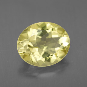 3,07 ctw natürlicher gelber Quarz, Oval Schliff, VVS