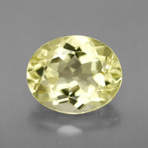 3,38 ctw natürlicher gelber Quarz, Oval Schliff, VVS