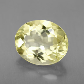3,38 ctw natürlicher gelber Quarz, Oval Schliff, VVS