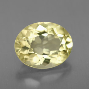 3,60 ctw natürlicher gelber Quarz, Oval Schliff, VVS