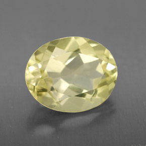 3,10 ctw natürlicher gelber Quarz, Oval Schliff, VVS