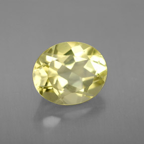 3,55 ctw natürlicher gelber Quarz, Oval Schliff, VVS