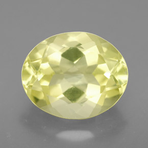 3,68 ctw natürlicher gelber Quarz, Oval Schliff, VVS