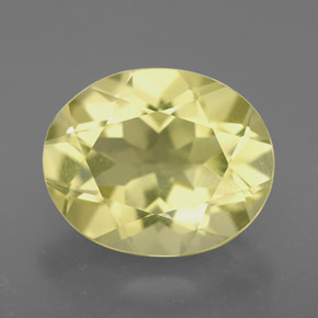 3,52 ctw natürlicher gelber Quarz, Oval Schliff, VVS