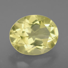 3,52 ctw natürlicher gelber Quarz, Oval Schliff, VVS