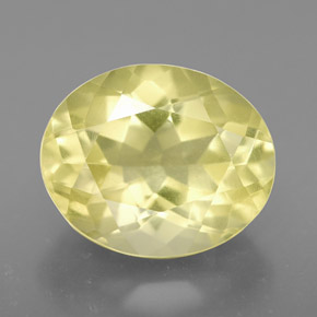 3,52 ctw natürlicher gelber Quarz, Oval Schliff, VVS