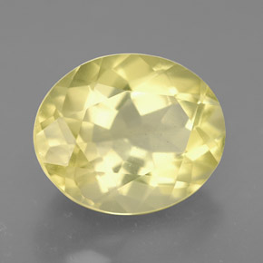 3,52 ctw natürlicher gelber Quarz, Oval Schliff, VVS