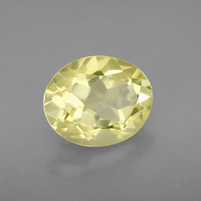 3,38 ctw natürlicher gelber Quarz, Oval Schliff, VVS