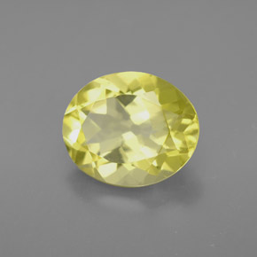 3,34 ctw natürlicher gelber Quarz, Oval Schliff, VVS
