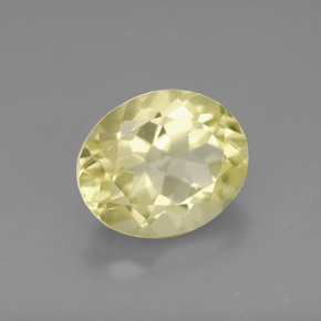 3,45 ctw natürlicher gelber Quarz, Oval Schliff, VVS-VS